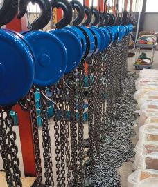 給水泵電機安裝冠航手拉葫蘆精準定位順利安裝